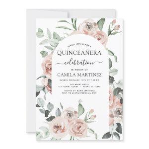 Dusty Pink Quinceañera Floral Greenery