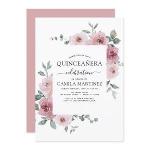 Dusty Pink Quinceañera Floral Greenery