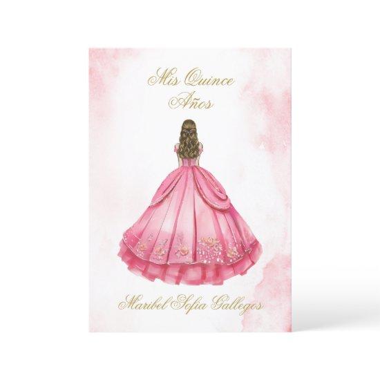 Dusty Pink Quinceanera  in Spanish