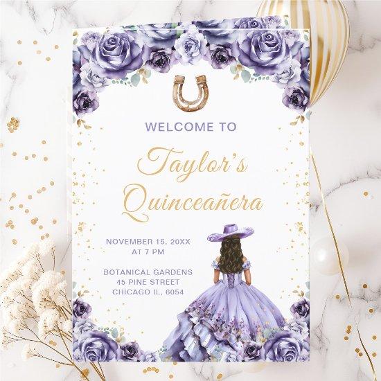 Dusty Purple Princess Charro Quinceañera Program