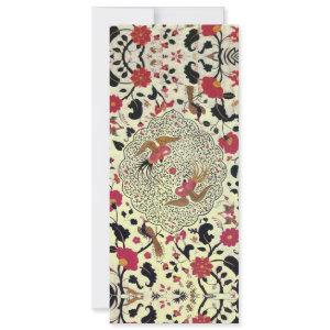 EDEN Flowers And Birds Black Red Yellow Floral  Announcement