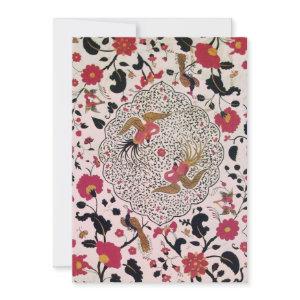 EDEN,Wedding Love Birds,Red Black Flowers, Pink Announcement
