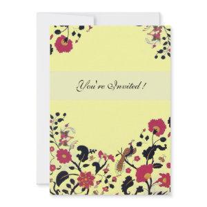 EDEN,Wedding Love Birds, Red Black Flowers, Yellow