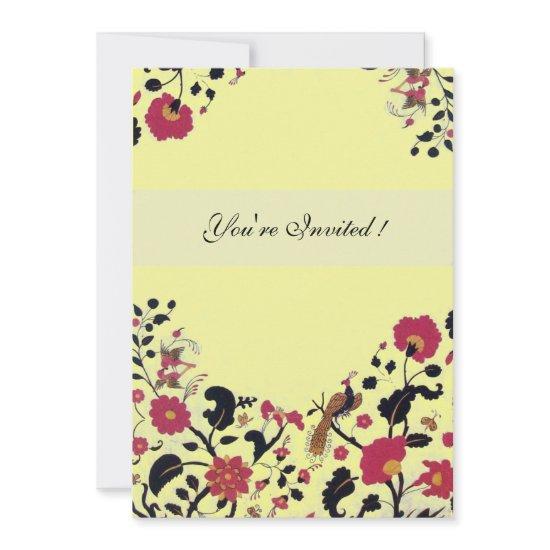 EDEN,Wedding Love Birds, Red Black Flowers, Yellow