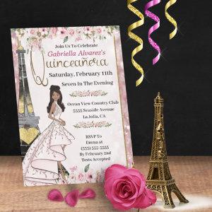 Eiffel Tower Pink Sparkle Glamour Girl Quinceanera