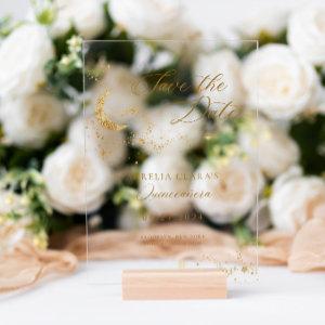 Elegant A Night Under the Stars Quinceañera Acrylic