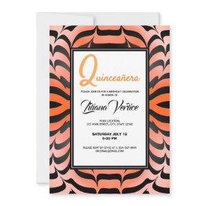 Elegant Aesthetic Orange & Black Tiger Skin Print