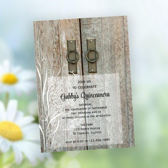 Elegant Barn Doors Quinceañera Party