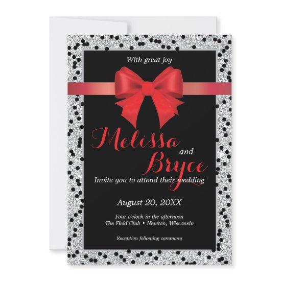 Elegant black and red wedding