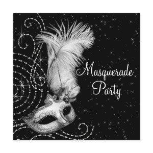 Elegant Black and White Masquerade Party