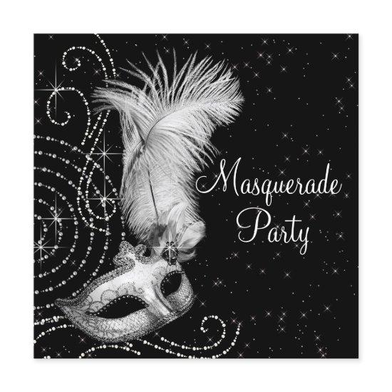 Elegant Black and White Masquerade Party