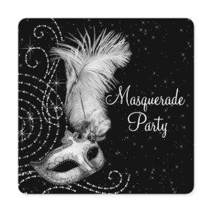 Elegant Black and White Masquerade Party