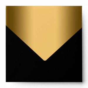 Elegant Black Gold  Envelope