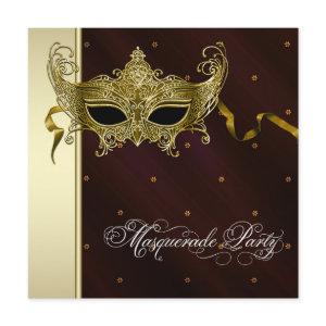 Elegant Black Gold Masquerade Party