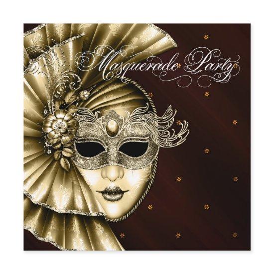 Elegant Black Gold Masquerade Party