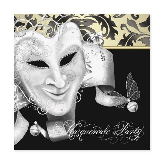 Elegant Black Gold Masquerade Party