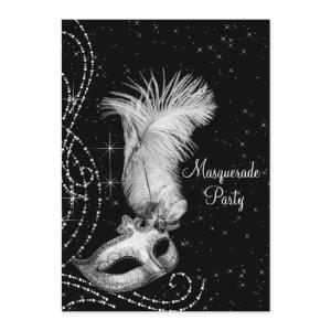 Elegant Black White Masquerade Party