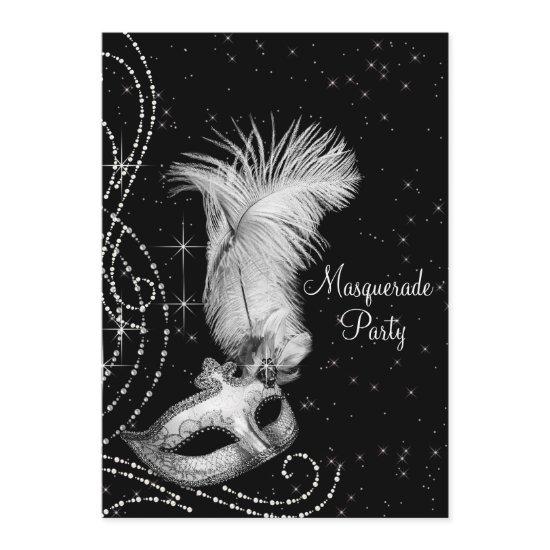 Elegant Black White Masquerade Party