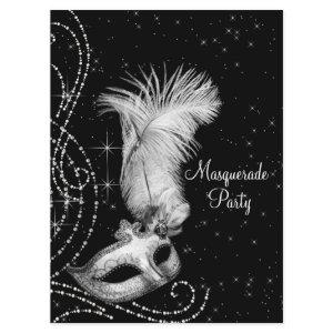 Elegant Black White Masquerade Party
