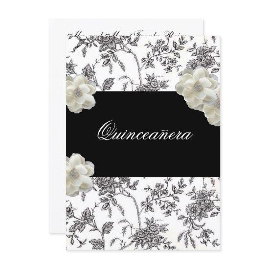 Elegant Black & White Quinceanera
