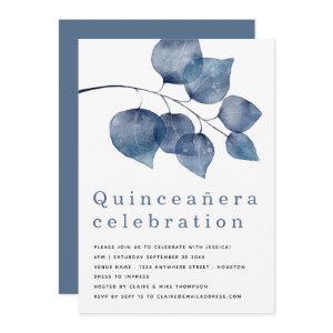 Elegant Blue Foliage Quinceanera