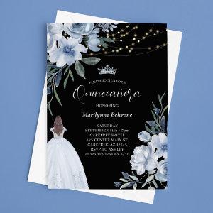 Elegant Blue Princess Quinceañera