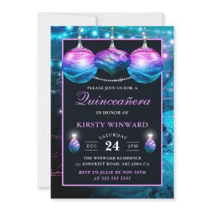 Elegant Blue & Purple Mermaid Baubles Quinceanera