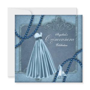Elegant Blue Quinceanera