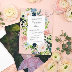 Elegant Blush Pink Romantic Garden Quinceañera