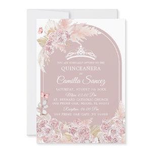 Elegant Boho Pink Dusty Quinceañera