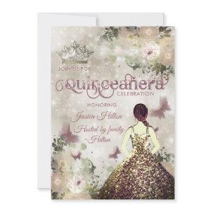 Elegant bokeh Butterfly floral garden Quinceañera