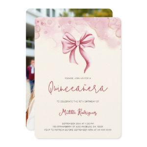 Elegant Bow Quinceañera Photo Birthday Party