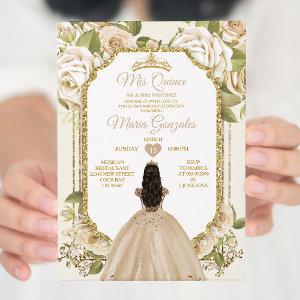 Elegant Champagne Mis Quince 15 Anos Gold Crown