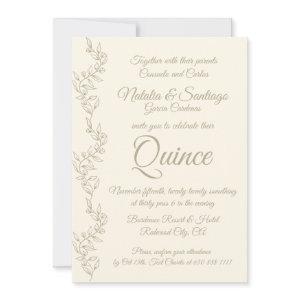 Elegant Champagne Twin Boy Girl Fiesta de Quince