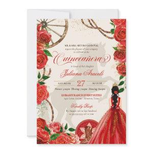 Elegant Charro Red Roses Western Ranch Quinceanera