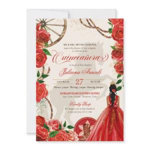 Elegant Charro Red Roses Western Ranch Quinceanera