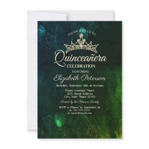 Elegant Chic Roses Gothic Quinceañera