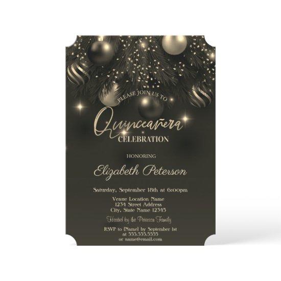 Elegant Chic Stylish Ornaments Quinceañera