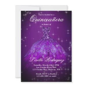 Elegant Dark Purple Quinceanera