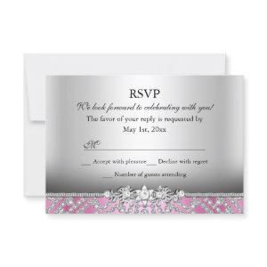 Elegant Diamond Pink RSVP