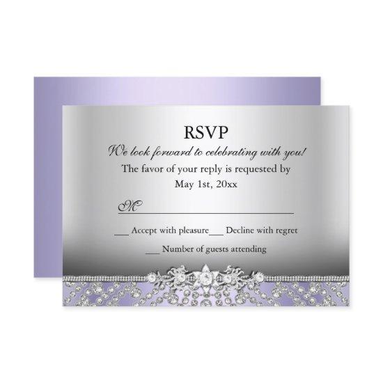 Elegant Diamond Purple RSVP