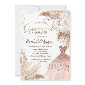 Elegant Dress,Confetti Boho Flowers Quinceañera