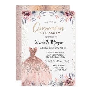 Elegant Dress,Confetti Roses Quinceañera