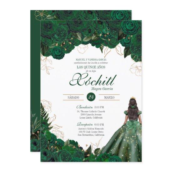 Elegant Emerald Green Roses Quince Anos Birthday I