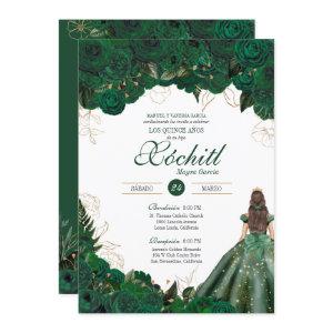 Elegant Emerald Green Roses Quince Anos Birthday