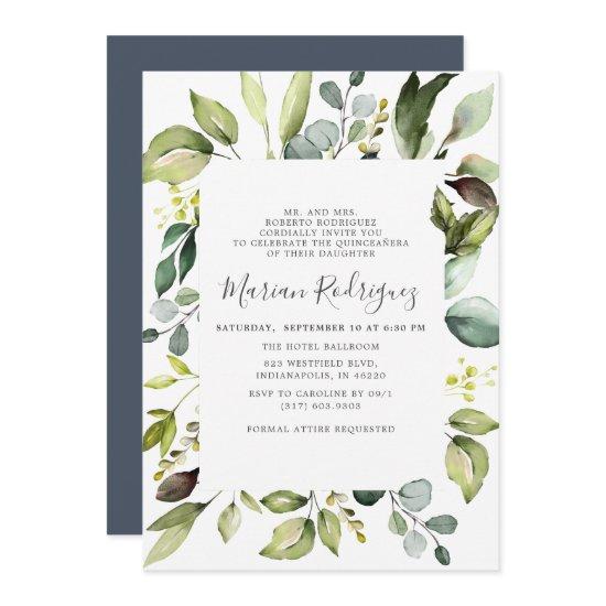 Elegant Eucalyptus with Greenery Quiceañera