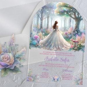 Elegant Fairytale Forest Quinceañera Acrylic