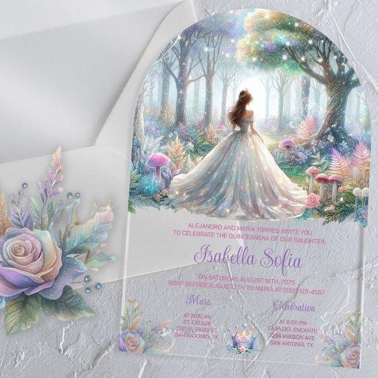 Elegant Fairytale Forest Quinceañera Acrylic