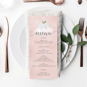 Elegant Floral Dress Quinceanera Menu