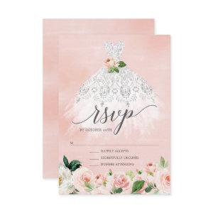 Elegant Floral Dress Quinceanera RSVP